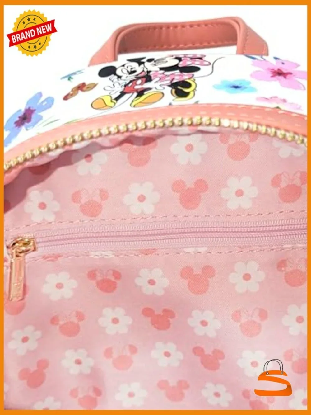 Mickey & Minnie Mouse Floral Mini Backpack Handbag